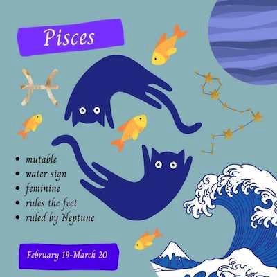 Pisces-Clowder Press - the zodiac and Stella Hyde